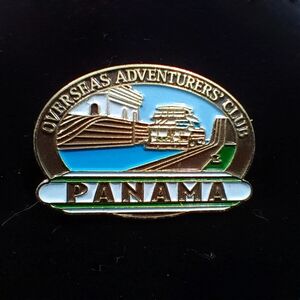 Panama vintage travel pin